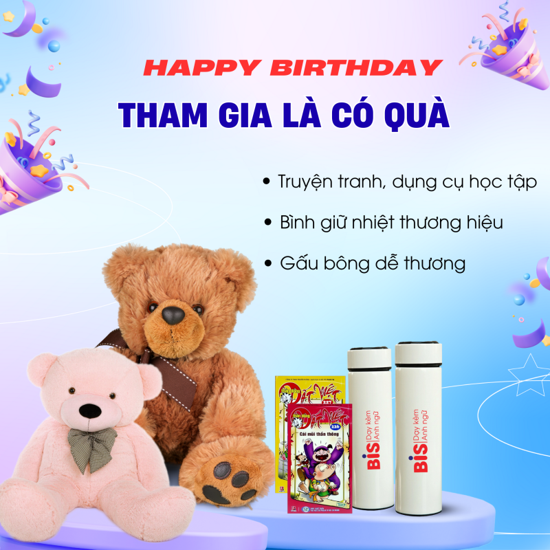 2 800x800 - SỰ KIỆN SINH NHẬT: BIS 8 TUỔI &ndash; C&Ugrave;NG CON VỮNG V&Agrave;NG TIẾNG ANH