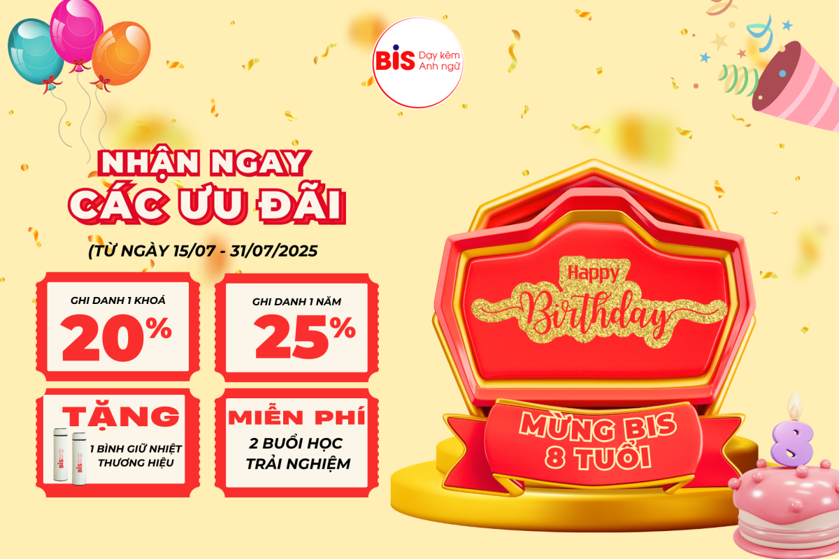 Do Vang Ruc Ro Hien Dai Sale Uu Dai San Pham 1212 Banner 1200x800 - THÔNG BÁO ƯU ĐÃI SINH NHẬT: “BIS 8 tuổi – Cùng con vững vàng tiếng Anh”