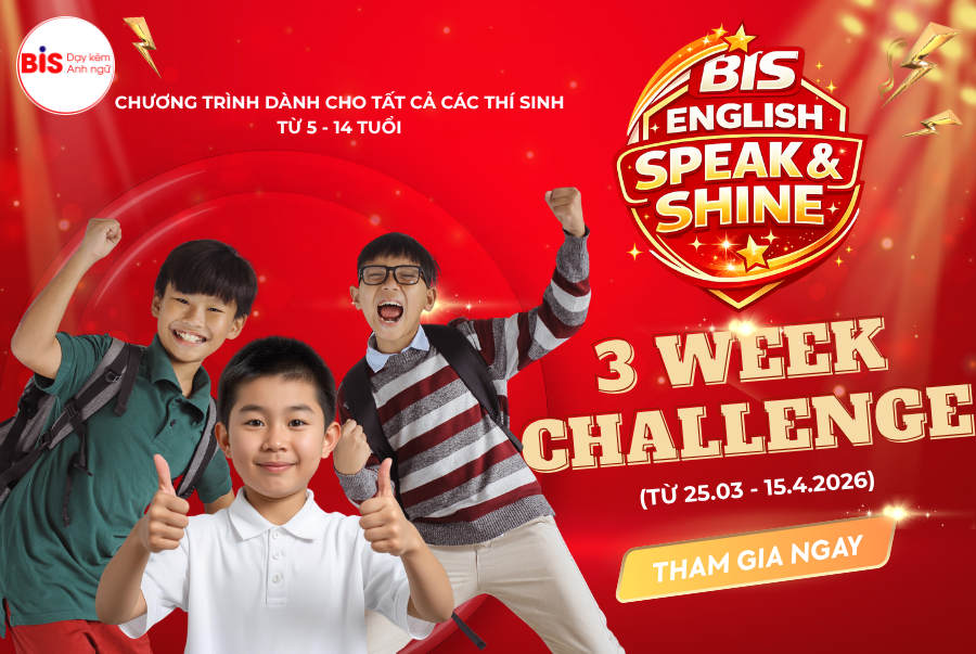 Gold Red Modern Shopping Challenge Youtube Thumbnail 900 x 603 px - BIS ENGLISH SPEAK & SHINE &ndash; 3 WEEK CHALLENGE CH&Iacute;NH THỨC KHỞI ĐỘNG